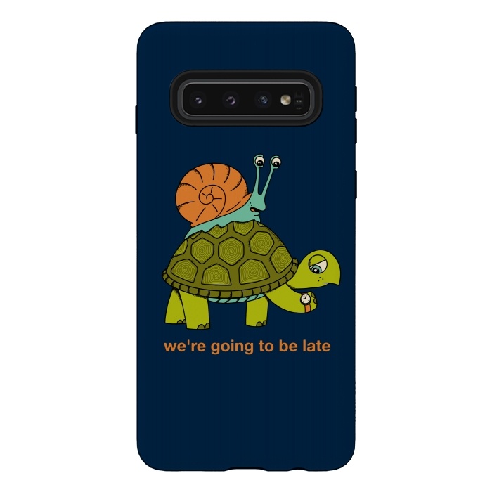 Galaxy S10 StrongFit Turtle and Snail by Coffee Man