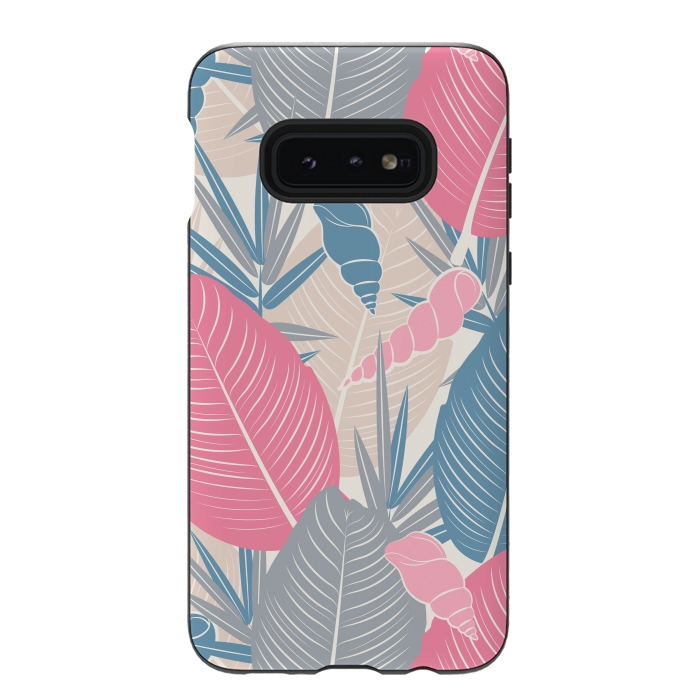 Galaxy S10e StrongFit Tropical Watercolor Flower Pattern XI by Bledi