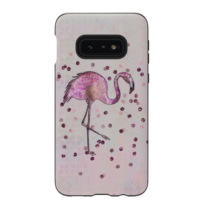 Galaxy S10e StrongFit Glamorous Flamingo by Andrea Haase