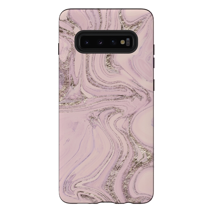 Galaxy S10 plus StrongFit Glamorous Sparke Soft Pink Marble 2 by Andrea Haase