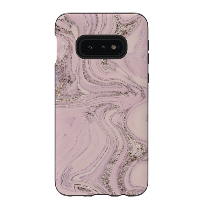 Galaxy S10e StrongFit Glamorous Sparke Soft Pink Marble 2 by Andrea Haase