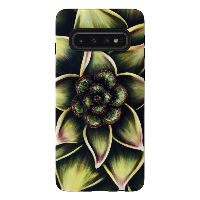 Galaxy S10 StrongFit Succulent by Denise Cassidy Wood