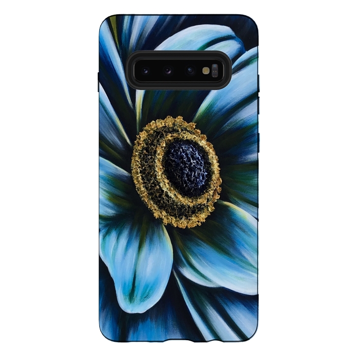 Galaxy S10 plus StrongFit Blue Cosmos by Denise Cassidy Wood