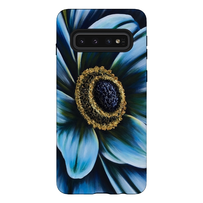 Galaxy S10 StrongFit Blue Cosmos by Denise Cassidy Wood