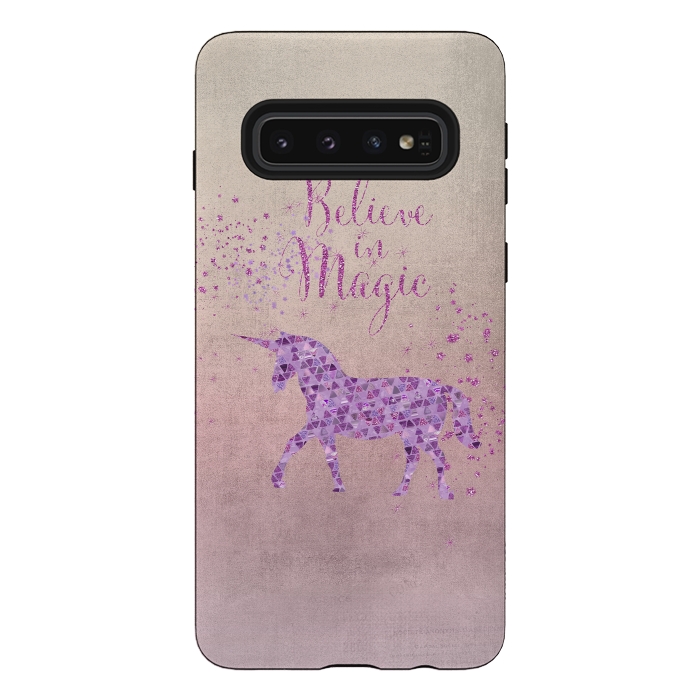 Galaxy S10 StrongFit Unicorn Believe In Magic by Andrea Haase