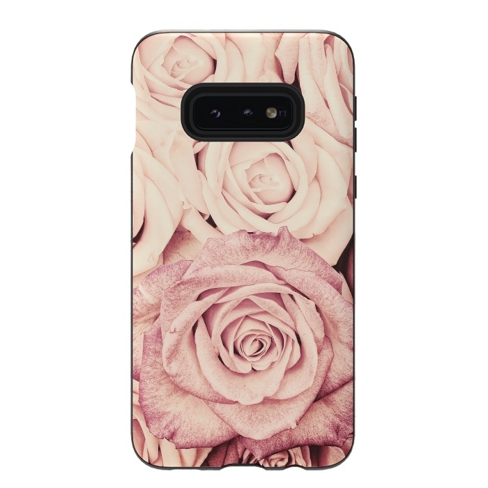 Galaxy S10e StrongFit Pink Vintage Roses by  Utart