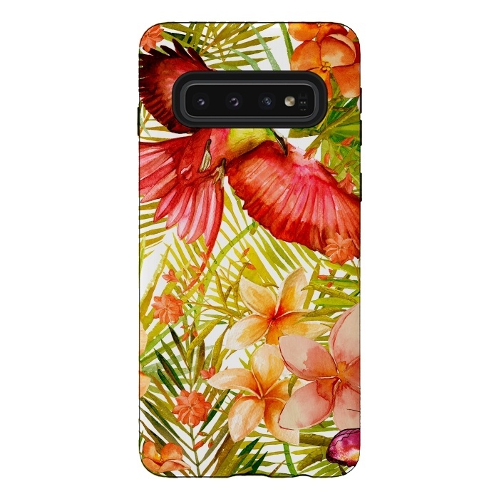 Galaxy S10 StrongFit Tropical Bird in Jungle by  Utart