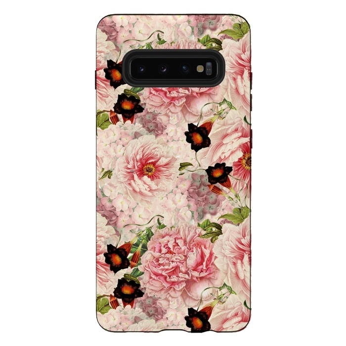 Galaxy S10 plus StrongFit Victorian Vintage Roses by  Utart
