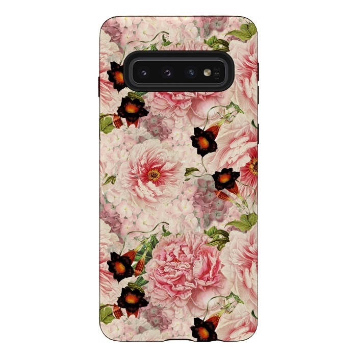 Galaxy S10 StrongFit Victorian Vintage Roses by  Utart