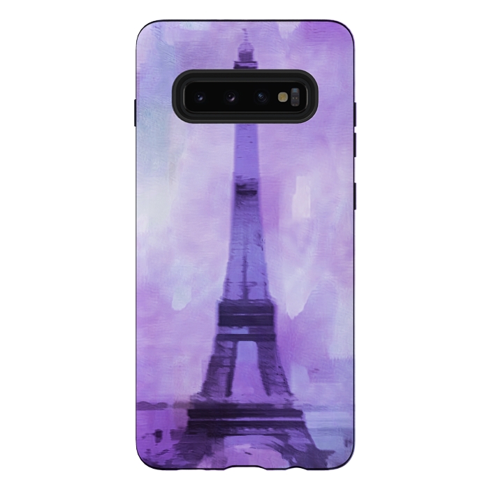 Galaxy S10 plus StrongFit Purple Paris Watercolor  by Andrea Haase