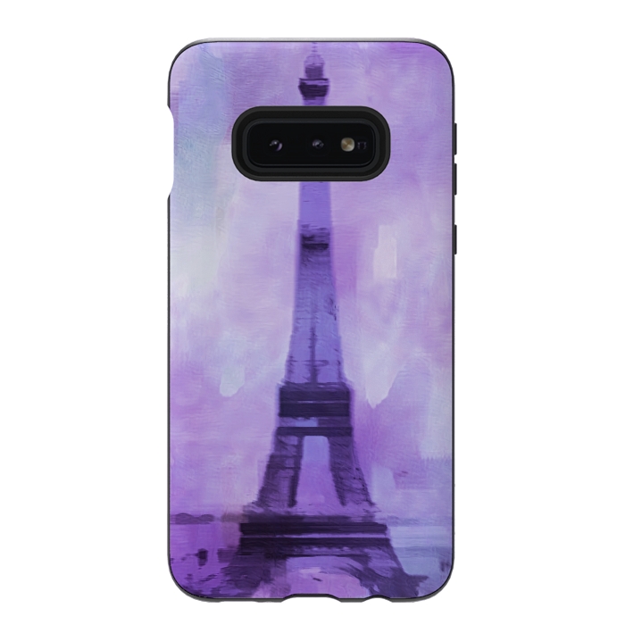 Galaxy S10e StrongFit Purple Paris Watercolor  by Andrea Haase