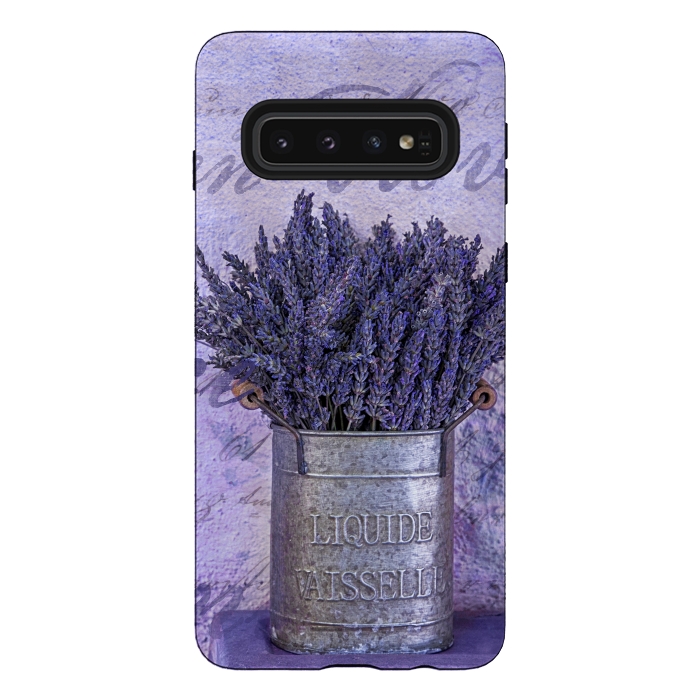 Galaxy S10 StrongFit Lavender Bouquet In Tin Can by Andrea Haase