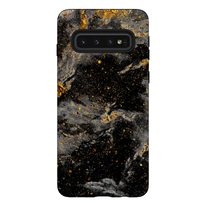 Galaxy S10 StrongFit Galaxy Black Gold by Gringoface Designs