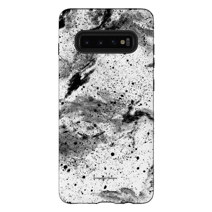 Galaxy S10 plus StrongFit Marble Galaxy by Gringoface Designs