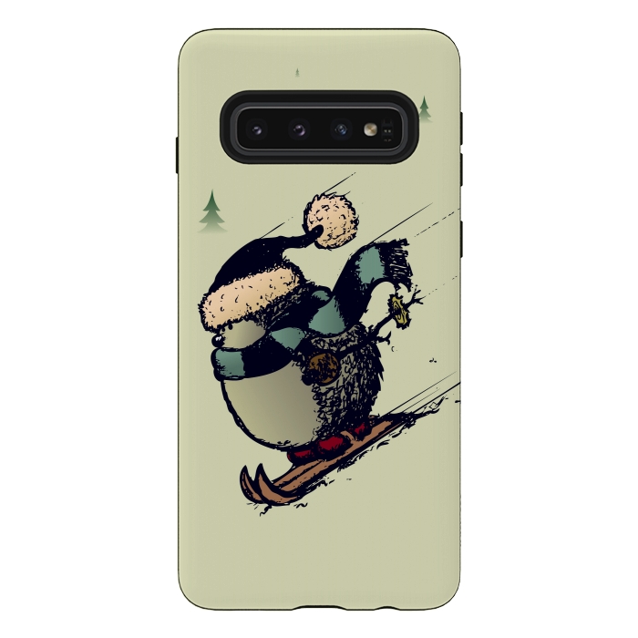 Galaxy S10 StrongFit Skier  by Mangulica
