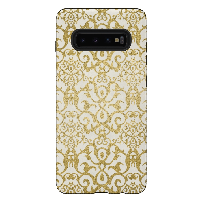 Galaxy S10 plus StrongFit Golden Ornament Elegance by Andrea Haase