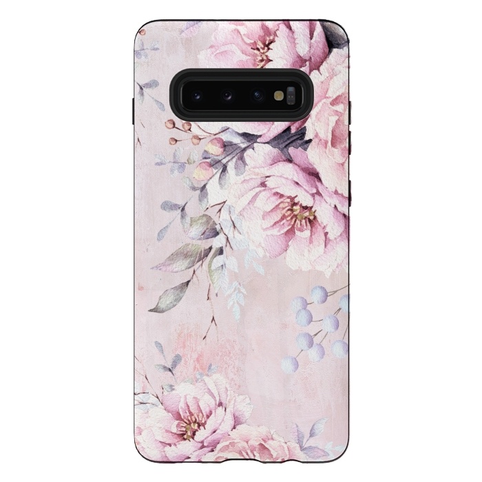 Galaxy S10 plus StrongFit Vintage roses and Peonies by  Utart