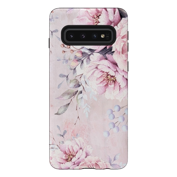 Galaxy S10 StrongFit Vintage roses and Peonies by  Utart