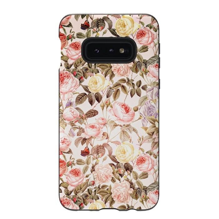Galaxy S10e StrongFit Vintage Roses Pattern by  Utart