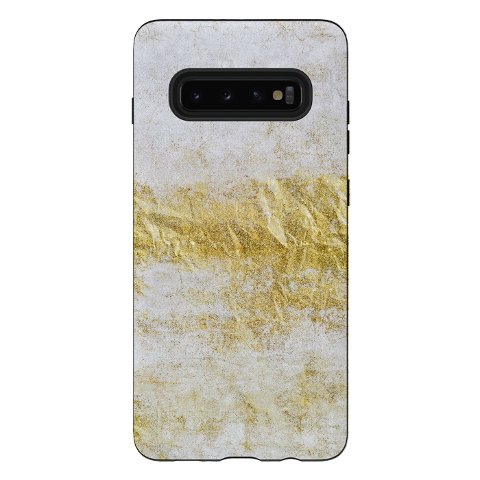 Galaxy S10 plus StrongFit Concrete And Gold 2 by Andrea Haase