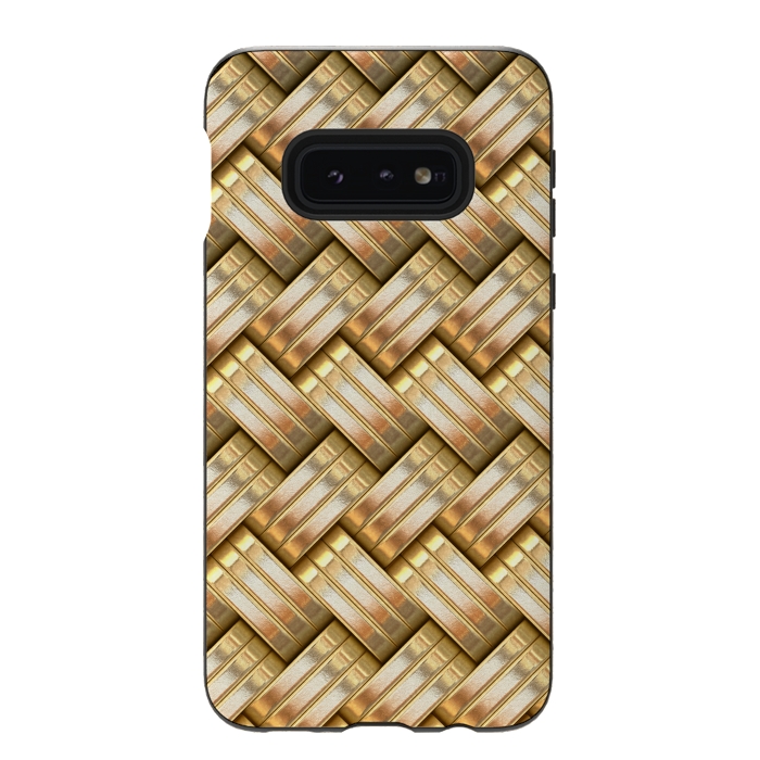 Galaxy S10e StrongFit Golden Weave by Andrea Haase
