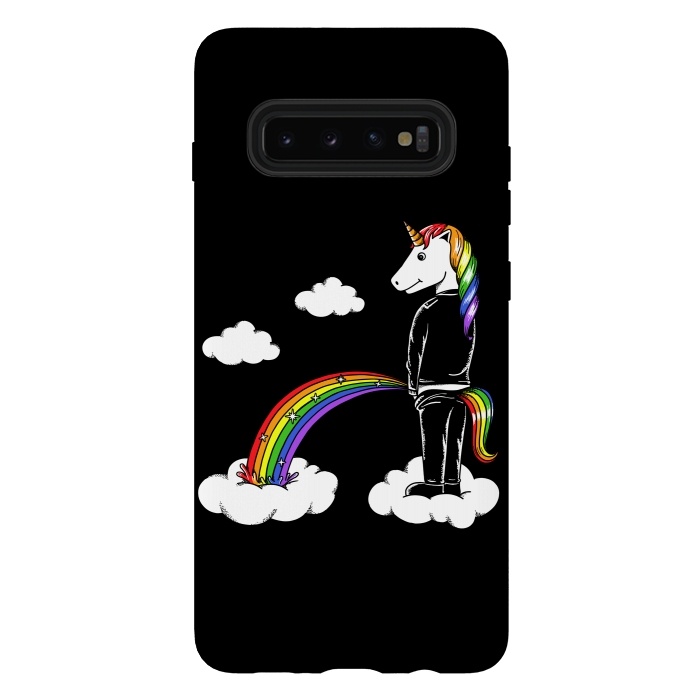 Galaxy S10 plus StrongFit Unicorn Rainbow by Coffee Man