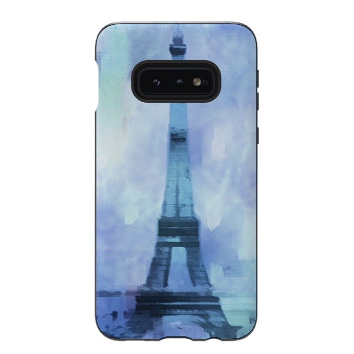 Galaxy S10e StrongFit Blue Paris Watercolor  by Andrea Haase