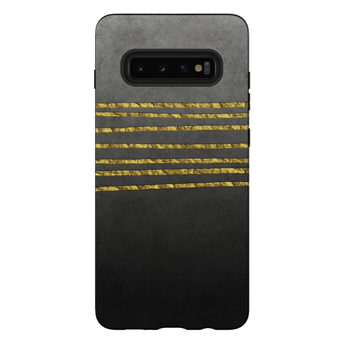 Galaxy S10 plus StrongFit Golden Glamour Lines by Andrea Haase