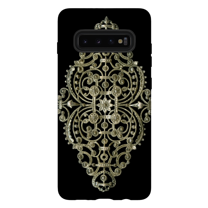 Galaxy S10 plus StrongFit Golden Ornamental Jewelry by Andrea Haase
