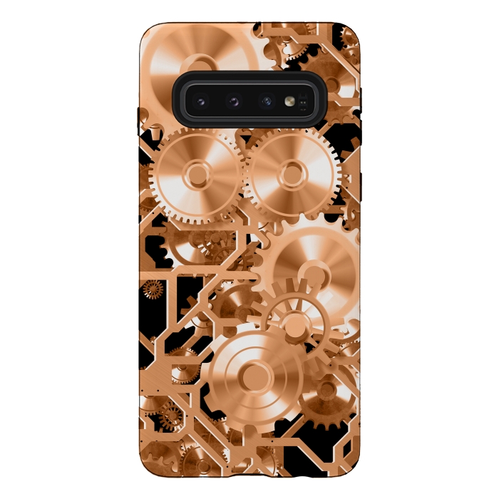 Galaxy S10 StrongFit Copper Steampunk by Andrea Haase