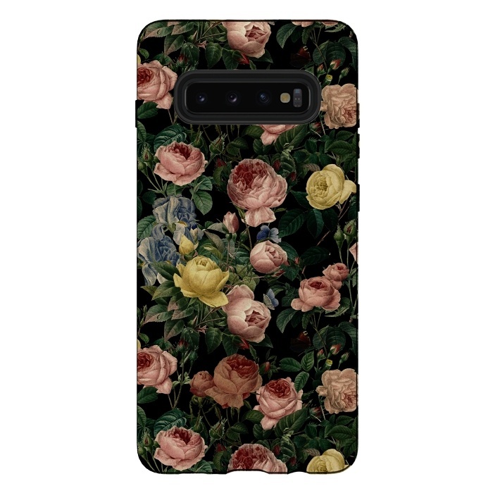 Galaxy S10 plus StrongFit Night Vintage Roses by  Utart