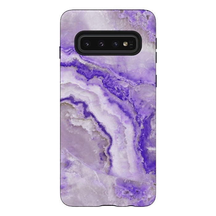 Galaxy S10 StrongFit Ultra Violet Veined Marble by  Utart