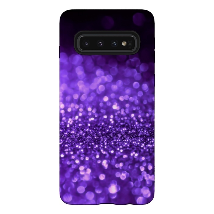 Galaxy S10 StrongFit Ultra Violet Faux Glitter by  Utart