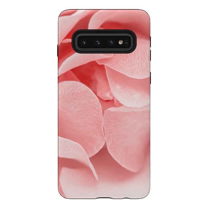 Galaxy S10 StrongFit Pink Rose Blossom by  Utart