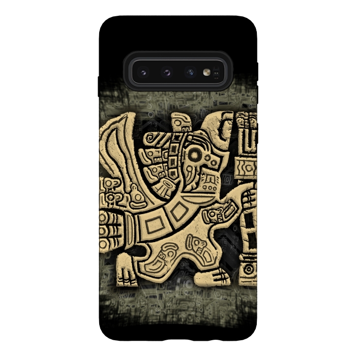 Galaxy S10 StrongFit Aztec Eagle Warrior by BluedarkArt