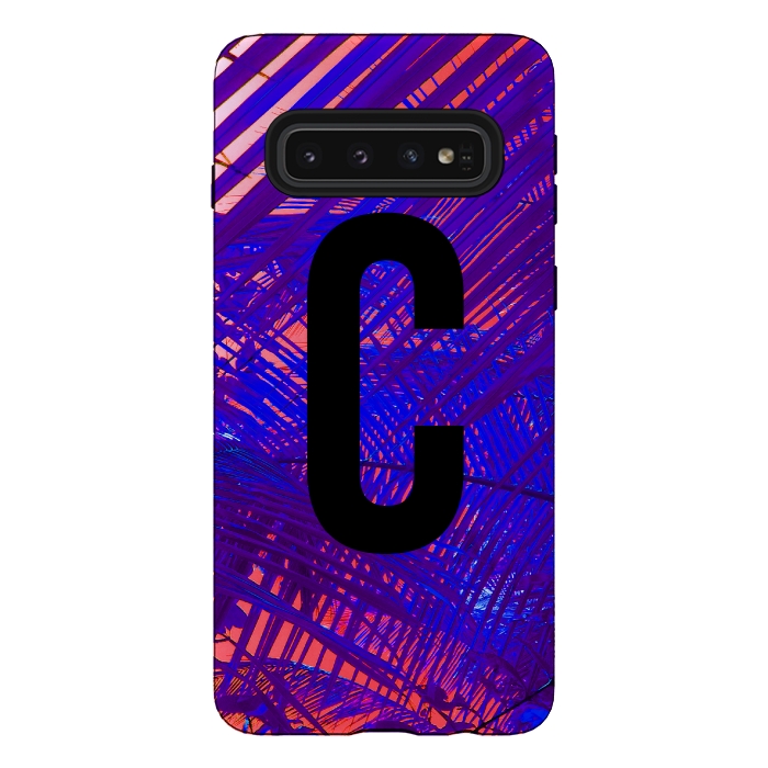 Galaxy S10 StrongFit Letter C by Laura Grant
