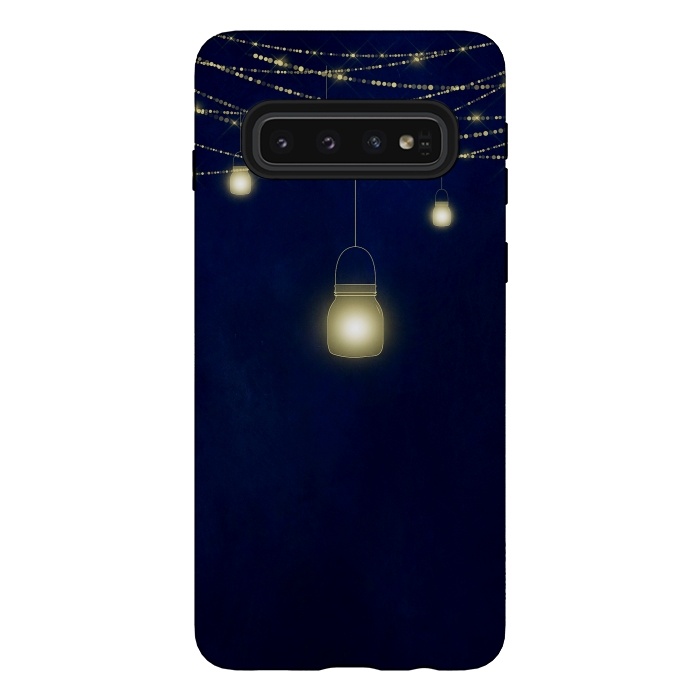 Galaxy S10 StrongFit Sparkling Light Jars at night by  Utart