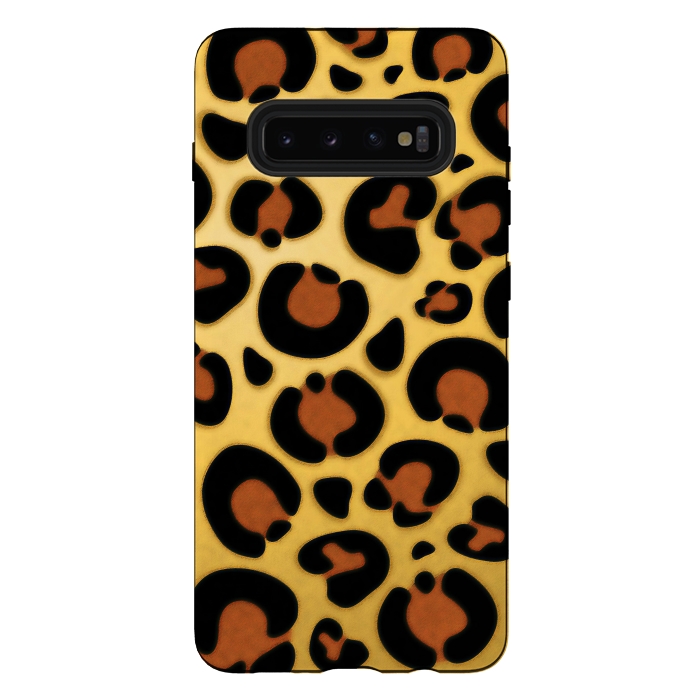 Galaxy S10 plus StrongFit Jaguar Leopard Fur Texture by BluedarkArt