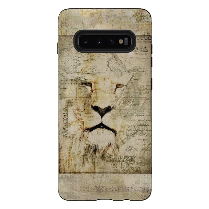 Galaxy S10 plus StrongFit Lion King Of Africa Collage by Andrea Haase