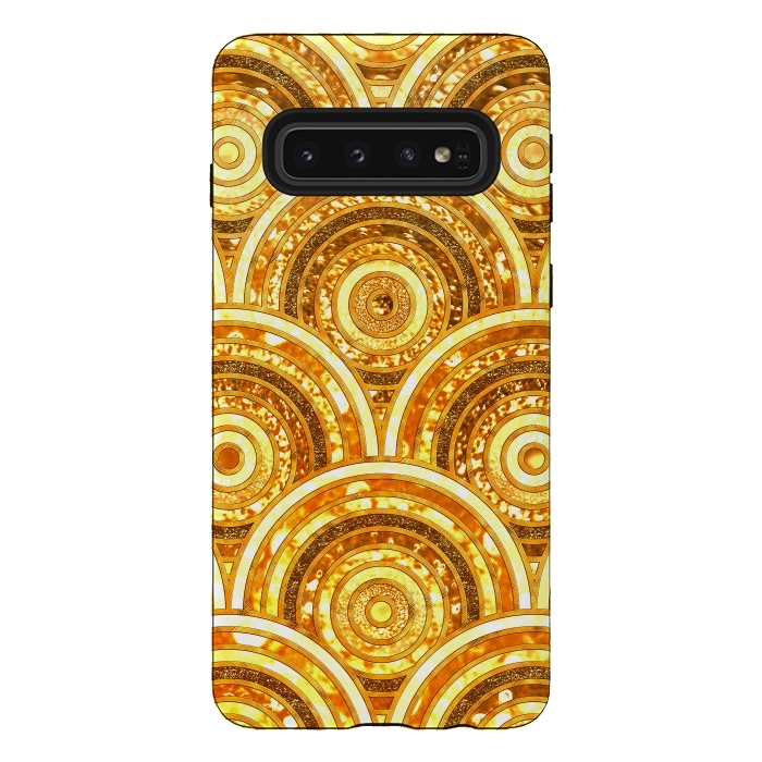 Galaxy S10 StrongFit aztec gold by  Utart