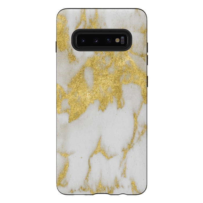 Galaxy S10 plus StrongFit Gold marble by haroulita