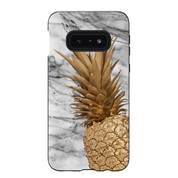 Galaxy S10e StrongFit Gold Pineapple on Marble by  Utart