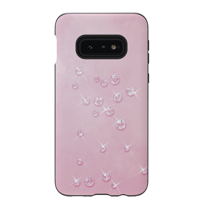 Galaxy S10e StrongFit Sparkling Pink Rhinestones by Andrea Haase