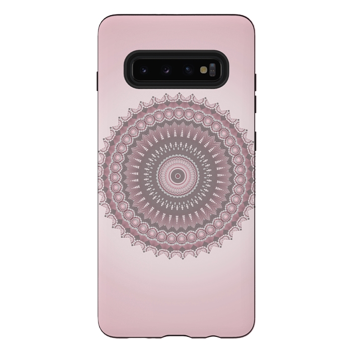Galaxy S10 plus StrongFit Soft Pink Mandala Design by Andrea Haase