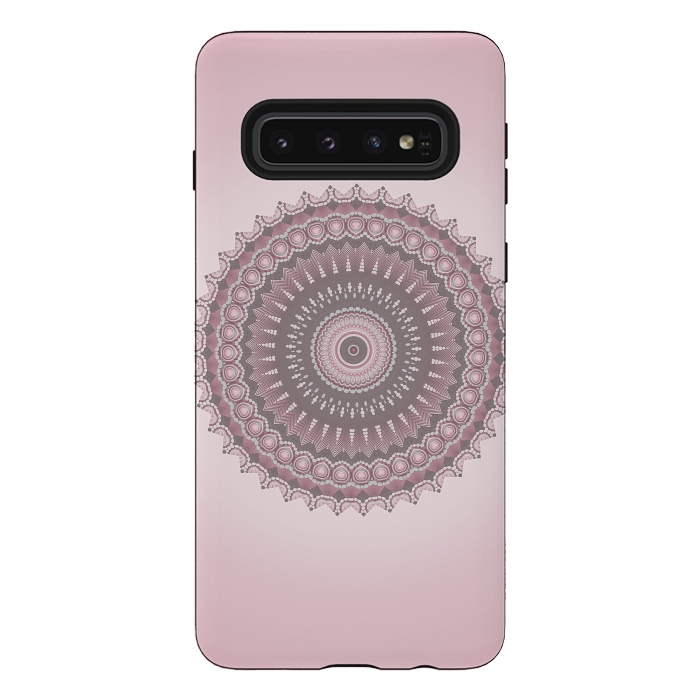 Galaxy S10 StrongFit Soft Pink Mandala Design by Andrea Haase
