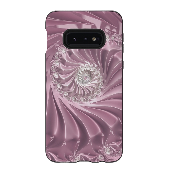 Galaxy S10e StrongFit Soft Pink Glamorous Fractal by Andrea Haase