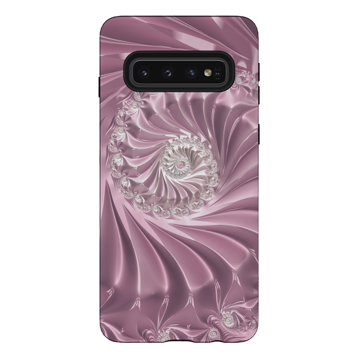Galaxy S10 StrongFit Soft Pink Glamorous Fractal by Andrea Haase