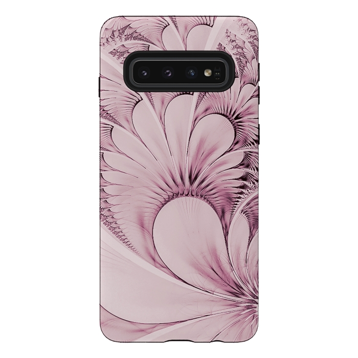 Galaxy S10 StrongFit Pink Flourish Fractal by Andrea Haase