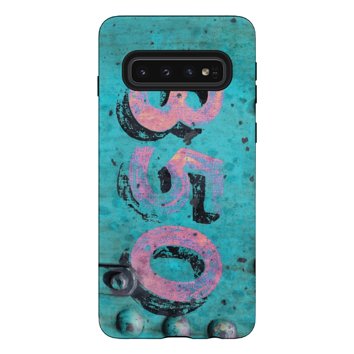 Galaxy S10 StrongFit Number 850 Spray Paint Grunge by Andrea Haase