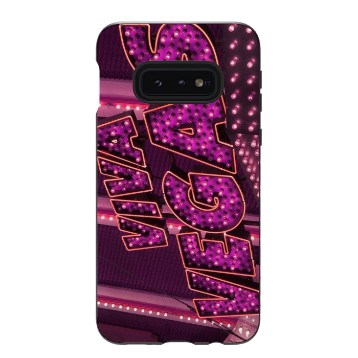 Galaxy S10e StrongFit Pink Las Vegas Neon Sign by Andrea Haase